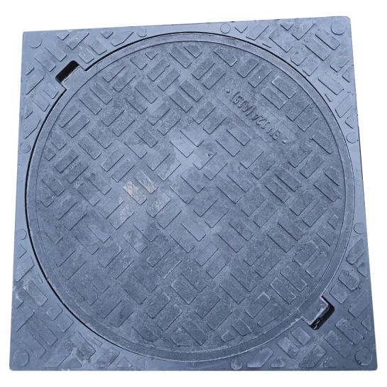 SHOP AKD::Люк каналізаційний полімерпіщаний Легкий Євро (А15) 3т 670мм квадратний з круглою кришкою