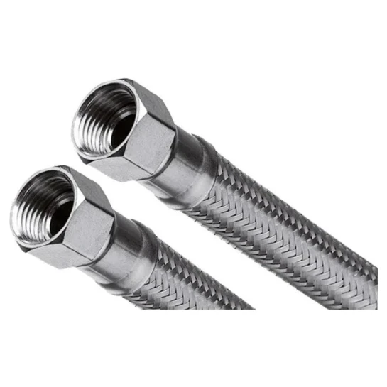 SHOP AKD::Шланг для води INVENA в стальному оплетенні, прохід 12 мм. (1/2в х1/2в) 60 см