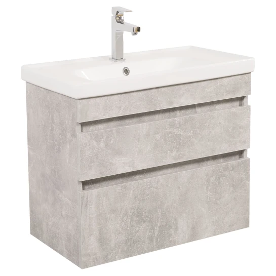 SHOP AKD::Тумба AQUARODOS Вінтаж Indastrial (бетон) з умивальником Frame 80 см консольна