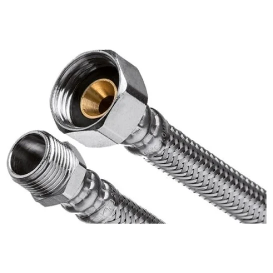 SHOP AKD::Шланг для води INVENA 1/2вх3/8з 40 см в стальному оплетенні
