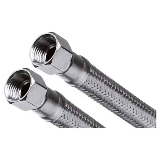 SHOP AKD::Шланг для води INVENA в стальному оплетенні, прохід 12 мм. (1/2в х1/2в) 50 см