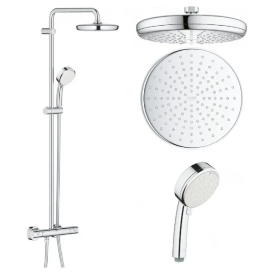 SHOP AKD::Душова система з термостатом для настінного монтажу GROHE New Tempesta Cosmopolitan 210