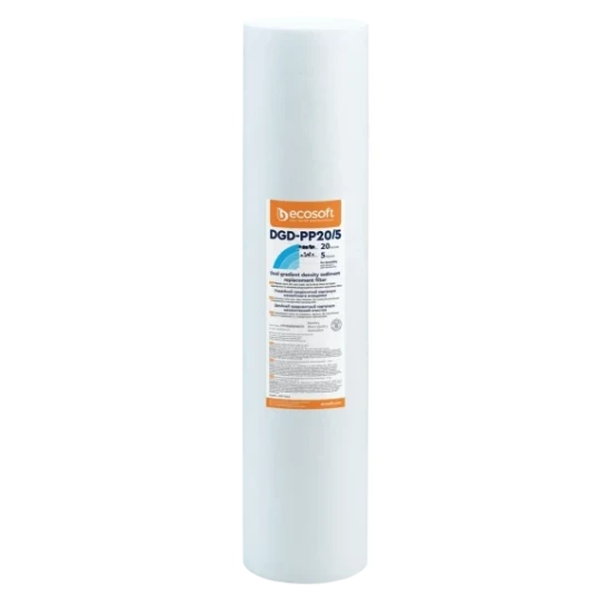 SHOP AKD::Картридж двох-градієнтний зі спіненого поліпропілену ECOSOFT 4,5"x20" 20-5 мкм