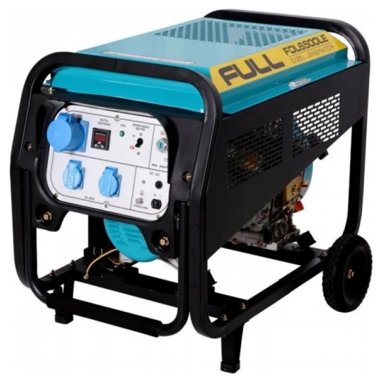 SHOP AKD::Генератор дизельний FULL FDL6500LE (5 кВт, 220V, 4-тактний, Пуск: Ручний/Електростартер)