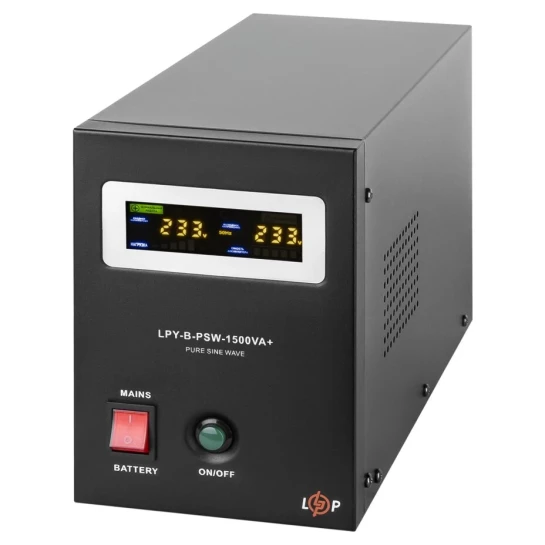 SHOP AKD::ДБЖ з правильною синусоїдою LOGIC POWER LPY-B-PSW 1500 VA+(1050Вт) 10/15 (24V)