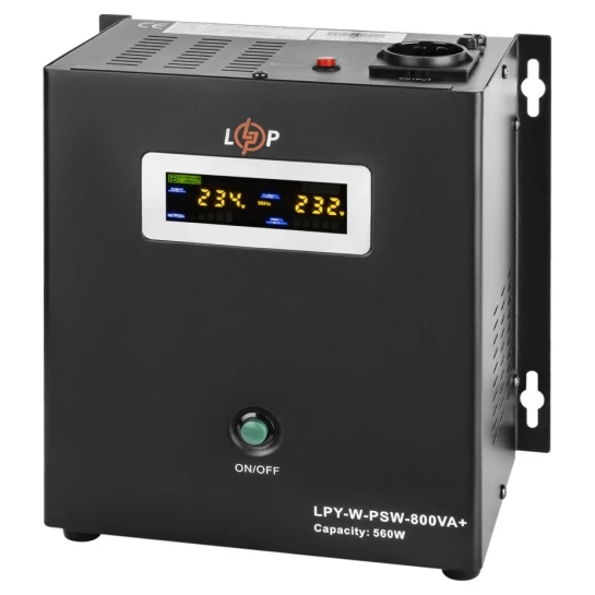 SHOP AKD::ДБЖ з правильною синусоїдою LOGIC POWER LPY-W-PSW-800VA+(560Вт) 5/15 (12V)