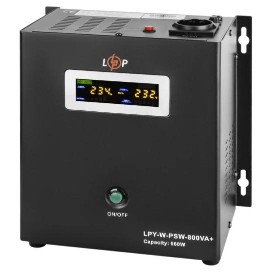 SHOP AKD::ДБЖ з правильною синусоїдою LOGIC POWER LPY-W-PSW-800VA+(560Вт) 5/15 (12V)