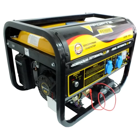 SHOP AKD::Генератор бензиновий FORTE FG3500Е 2.5кВт, бак 15л, 550гр/кВт*ч