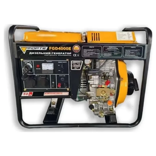 SHOP AKD::Генератор дизельний FORTE FGD4000E 3.0кВт, бак12,5л, 340гр/кВт*г