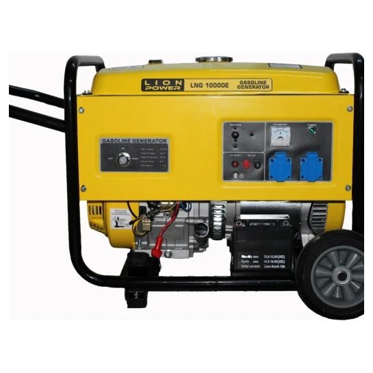 SHOP AKD::Генератор бензиновий LION POWER LNG10000Е (9.0 кВт, 220V, 4-тактний, Пуск: Ручний/Електростартер)