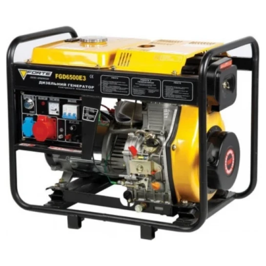 SHOP AKD::Генератор дизельний FGD6500E3-380В 5.5кВт, бак15л, 340гр/кВт*г електро/старт