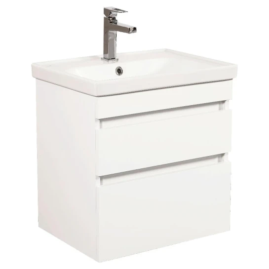 SHOP AKD::Тумба AQUARODOS Вінтаж (білий глянець) з умивальником Frame 60 см консольна