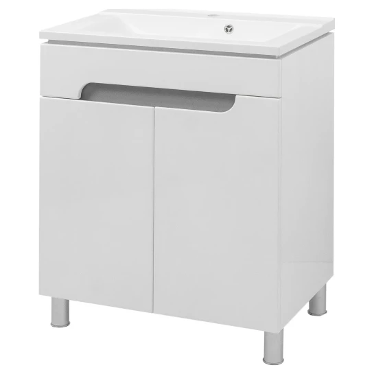 SHOP AKD::Тумба Van Mebles Корнелія  підлогова з умивальником шк. Глорія 70 сірий металік
