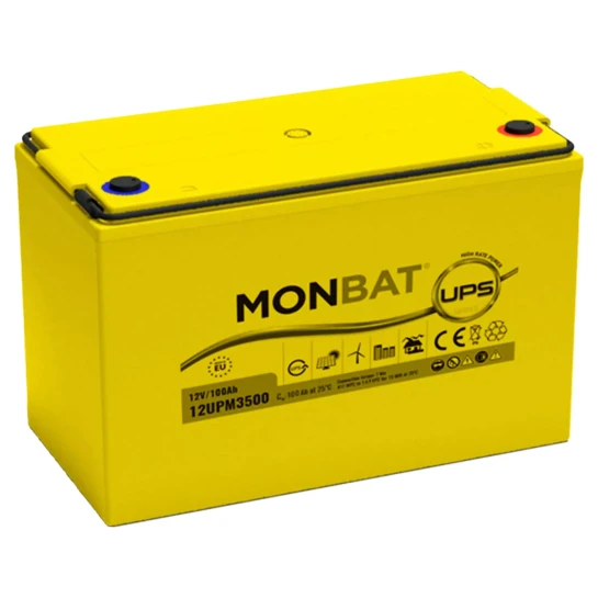 SHOP AKD::Акумуляторна батарея MONBAT TOP TERMINAL 12UPM3500 AGM 12V/100 Ah, 340x173x220 мм