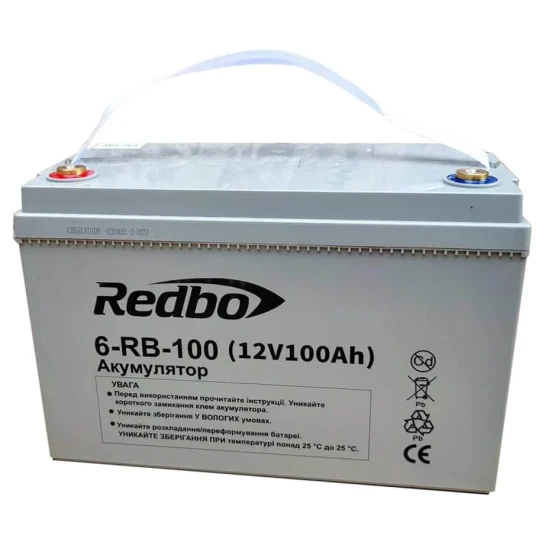 SHOP AKD::Акумуляторна батарея REDBO 6-RB-100 12V 100Ah