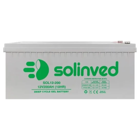 SHOP AKD::Акумуляторна батарея SOLINVED 200-12 GEL 12V 200 Ah (522 x 240 x 224), 60.3 kg Grey Q1/48