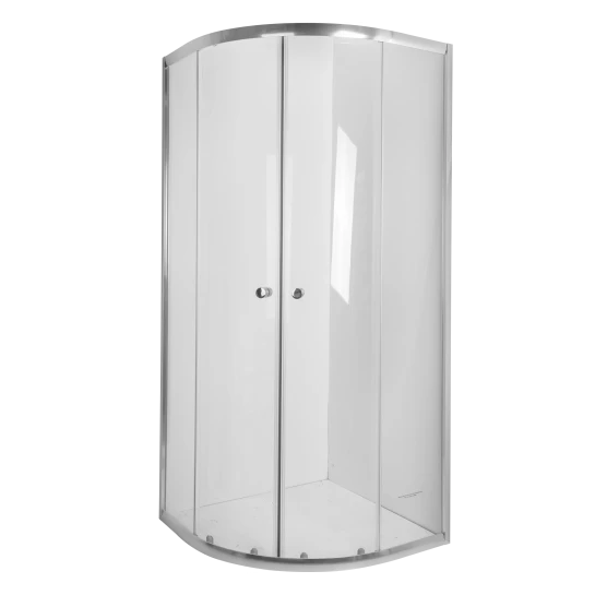 SHOP AKD::Душова кабіна VITORIA 80х80 INVENA, напівкругла, профіль сатиновий ,скло матове