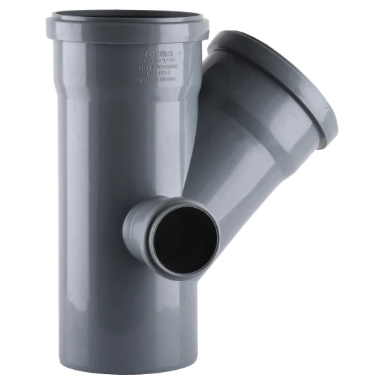 SHOP AKD::Хрестовина каналізаційна VSplast 110х110х45+50х90° двоплощина ліва