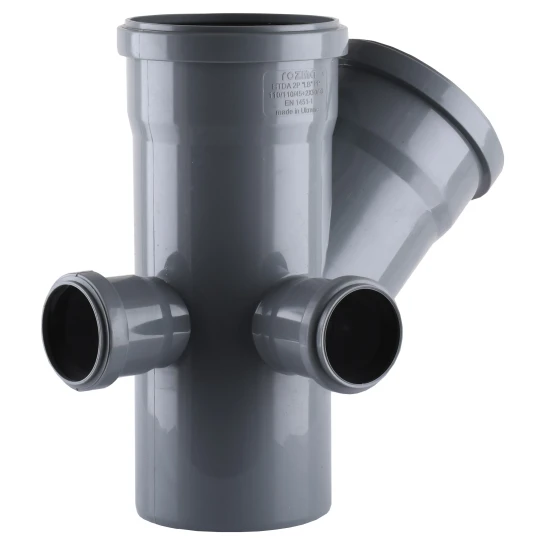 SHOP AKD::Хрестовина каналізаційна VSplast 110х110х45° +2 (50х90°)двоплощина ліва і задній відвід