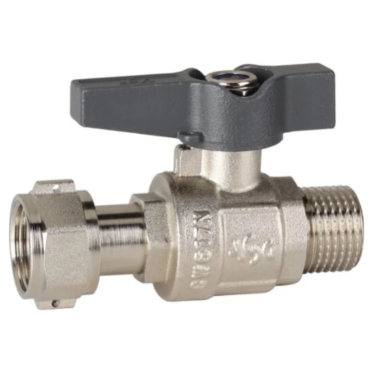 SHOP AKD::Кран кульовий ASG+ 3/4" ЗВ з накидною гайкою прямий метелик (10/80)