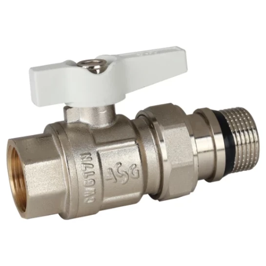 SHOP AKD::Кран кульовий ASG+ 3/4" з американкою прямий білий метелик (6/48)