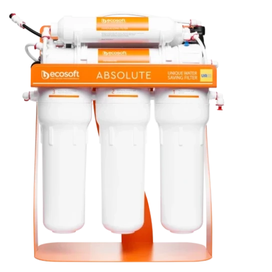 SHOP AKD::Фільтр зворотного осмосу ECOSOFT Absolute 6-75MPS з мінералізатором та помпою на станині