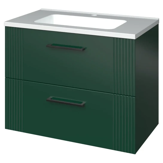 SHOP AKD::Тумба підвісна Van Mebles Елара з умивальником Родео 80см смарагд