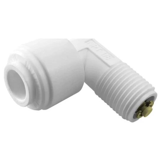 SHOP AKD::Коліно KAPLYA зі зворотним клапаном 1/4" труба х 1/8" РЗ, Quick Connect білий
