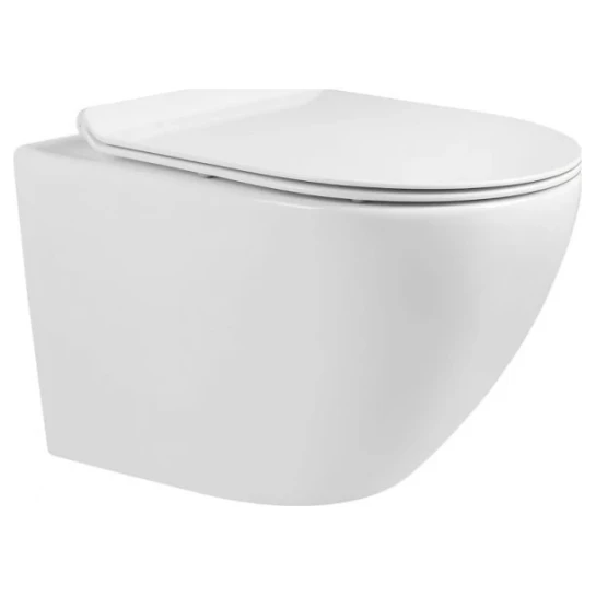 SHOP AKD::Унітаз підвісний VOLLE AMADEUS M 48х37х37 см безобідковий з сидінням Slim