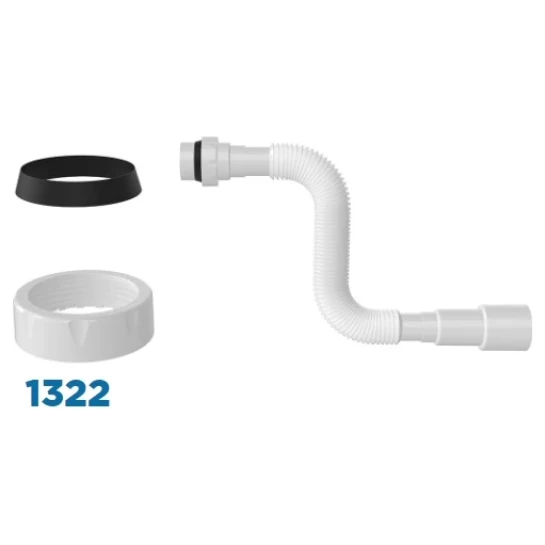 SHOP AKD::Гнучка труба NOVA з гайкою 1 1/4" 800мм 40*5 (1322)