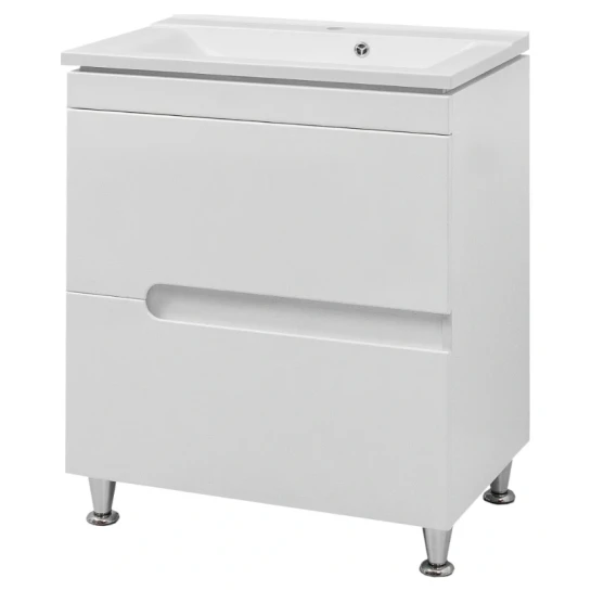 SHOP AKD::Тумба Van Mebles Верона з умивальником Глорія 80 біла 2ш. (напр.прих.монтаж)