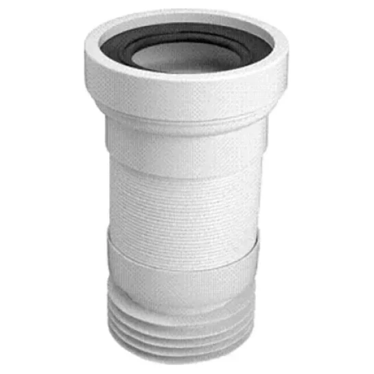 SHOP AKD::Труба розтяжна (гофра) для унітазу MCALPINE 180-230 мм. з прокладкою