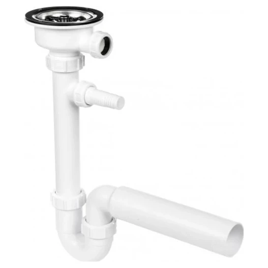 SHOP AKD::Сифон для кухонної мийки MCALPINE + злив(круглий перелив)