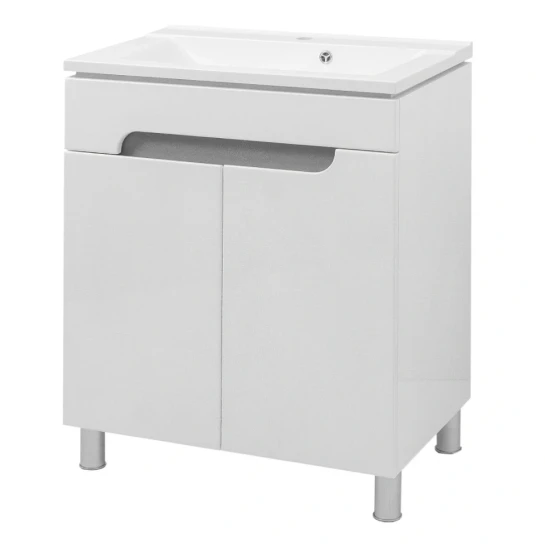 SHOP AKD::Тумба Van Mebles Корнелія  підлогова з умивальником Глорія 60 сірий металік