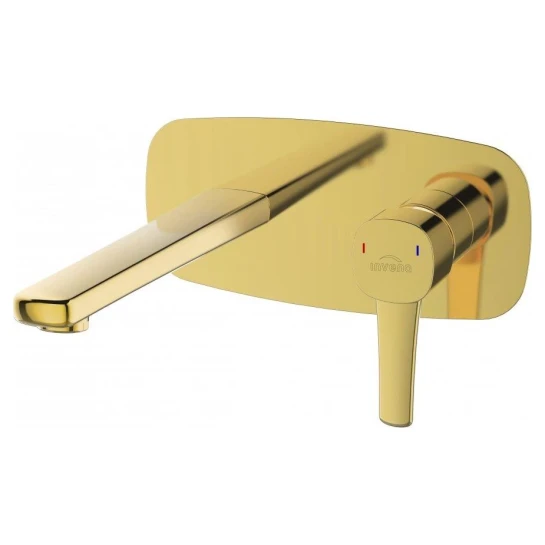 SHOP AKD::Змішувач прихованого монтажу для умивальника INVENA Glamour BP-02-U09, золото