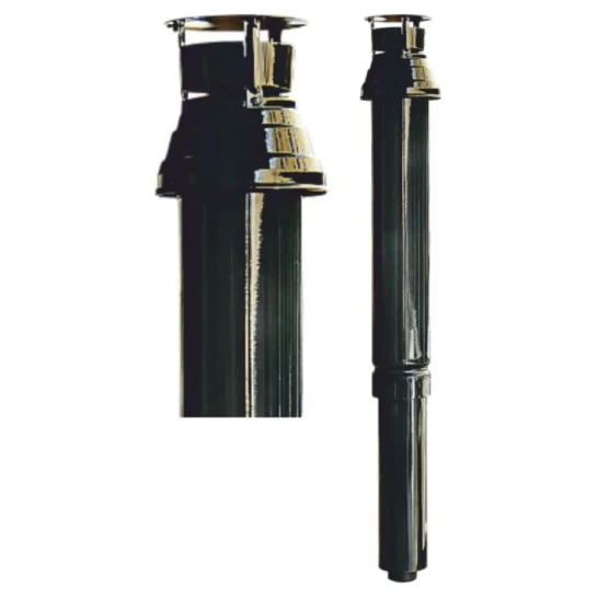 SHOP AKD::Коаксіальний вертикальний димохід ANTKALIP 80/125 з вітрозахистом