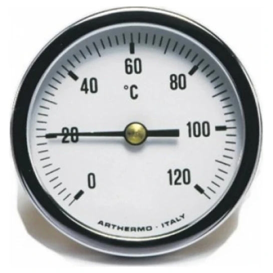 SHOP AKD::Термометр аксіальний AR-T/B 65 (Ø65 мм, гільза 100 мм, 0-120°С) задній вихід