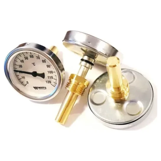 SHOP AKD::Термометр біметалічний осьової WATTS F+R801 OR (TAS) 63мм із занурювальним гільзою 50мм
