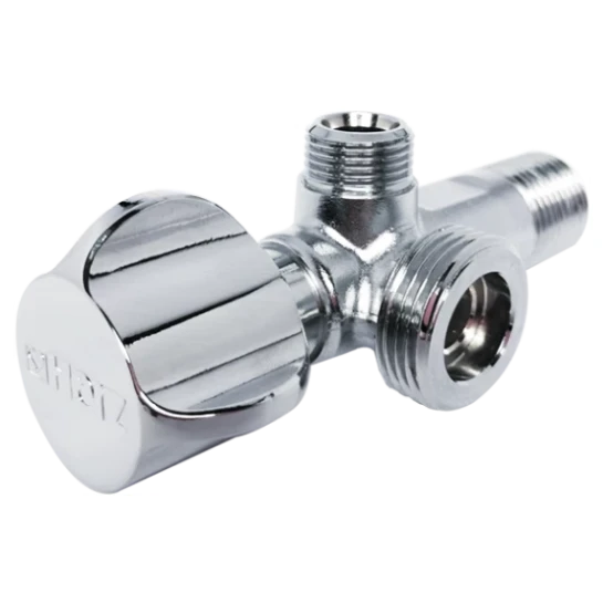 SHOP AKD::Кран двоходовий кутовий 3/4" для водопостачання HERZ 1/2"x3/8"
