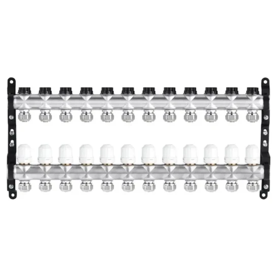 SHOP AKD::Колектор нержавіючий STA G1" х12 (Б/Т) з відсікаючими та термоклапанами і євроконусами Classic