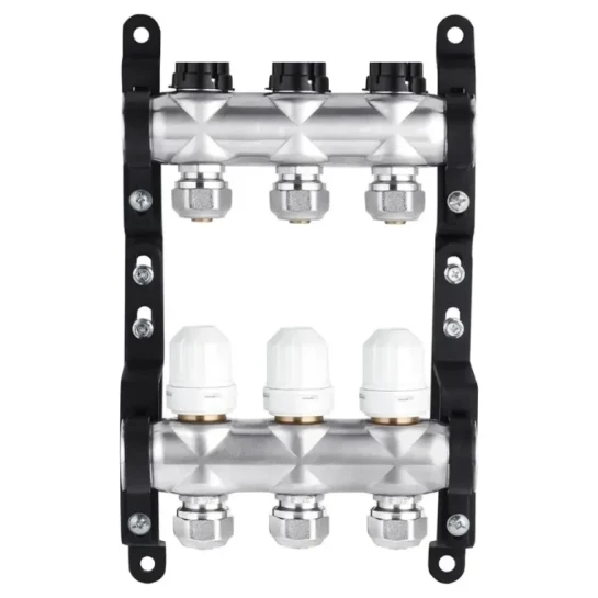 SHOP AKD::Колектор нержавіючий STA G1" х3 (Б/Т) з відсікаючими та термоклапанами і євроконусами Classic