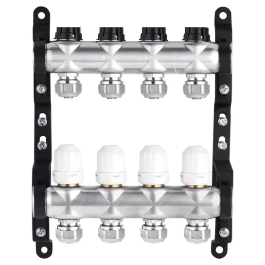 SHOP AKD::Колектор нержавіючий STA G1" х4 (Б/Т) з відсікаючими та термоклапанами і євроконусами Classic