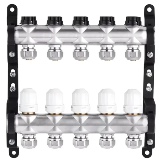 SHOP AKD::Колектор нержавіючий STA G1" х5 (Б/Т) з відсікаючими та термоклапанами і євроконусами Classic