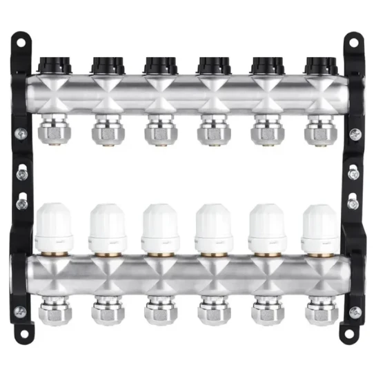 SHOP AKD::Колектор нержавіючий STA G1" х6 (Б/Т) з відсікаючими та термоклапанами і євроконусами Classic