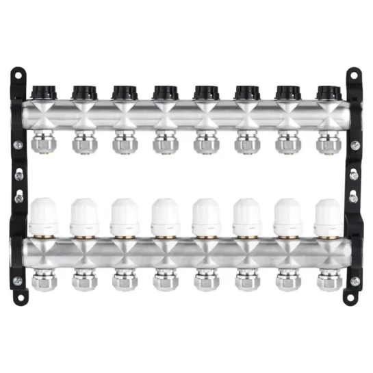 SHOP AKD::Колектор нержавіючий STA G1" х8 (Б/Т) з відсікаючими та термоклапанами і євроконусами Classic