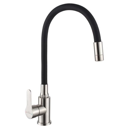 SHOP AKD::Змішувач для кухні INVENA Ksanti Inox, чорний/сатин 2-функц,