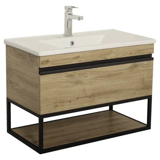 SHOP AKD::Тумба AQUARODOS Loft-Iron (севілья) 85см з умивальником Arte (консольна)