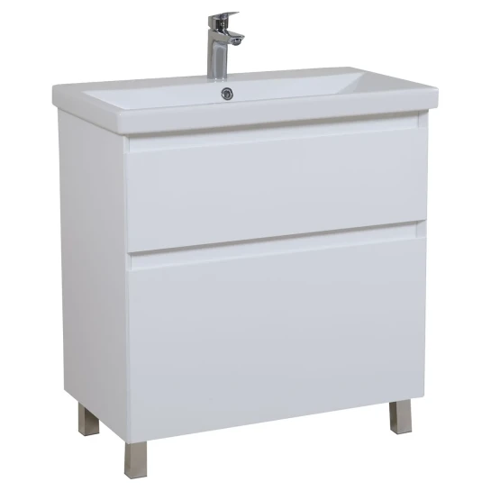 SHOP AKD::Тумба AQUARODOS Еліт (білий колір) з умивальником Elite 80 см (підлогова)