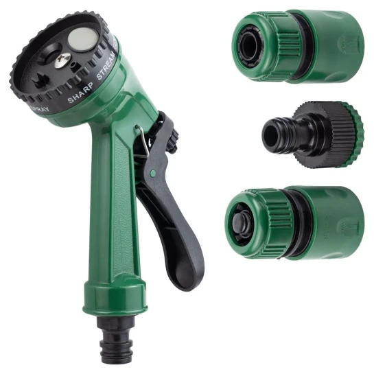 SHOP AKD::Набір для поливу GRAD пістолет-розпилювач 4-ми режимний,2 конектори 1/2 ,адаптер 1/2-3/4 (ABS)