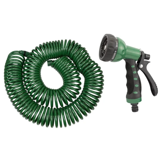 SHOP AKD::Набір для поливу GRAD пістолет-розпилювач 7-ми режимний,шланг спіральний 30м (ABS)